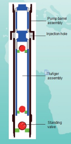 double plunger injection production oil well pump